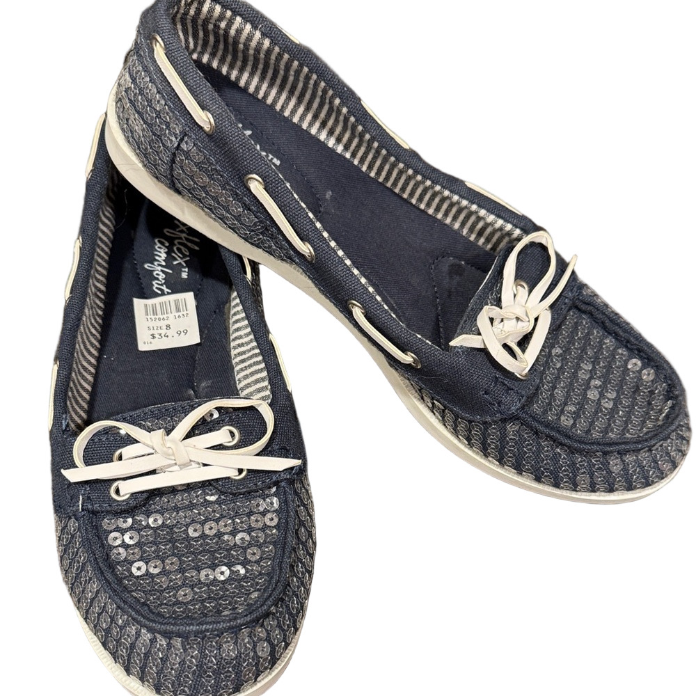 Dexflex Comfort Navy Sequin Flats